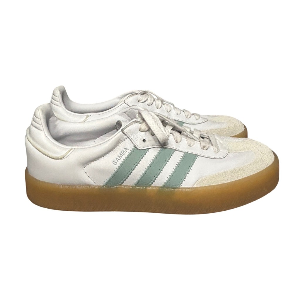 Adidas Samba OG JP5609 White Mint Green Gum Sole Shoes Womens 10.5 Mens 9